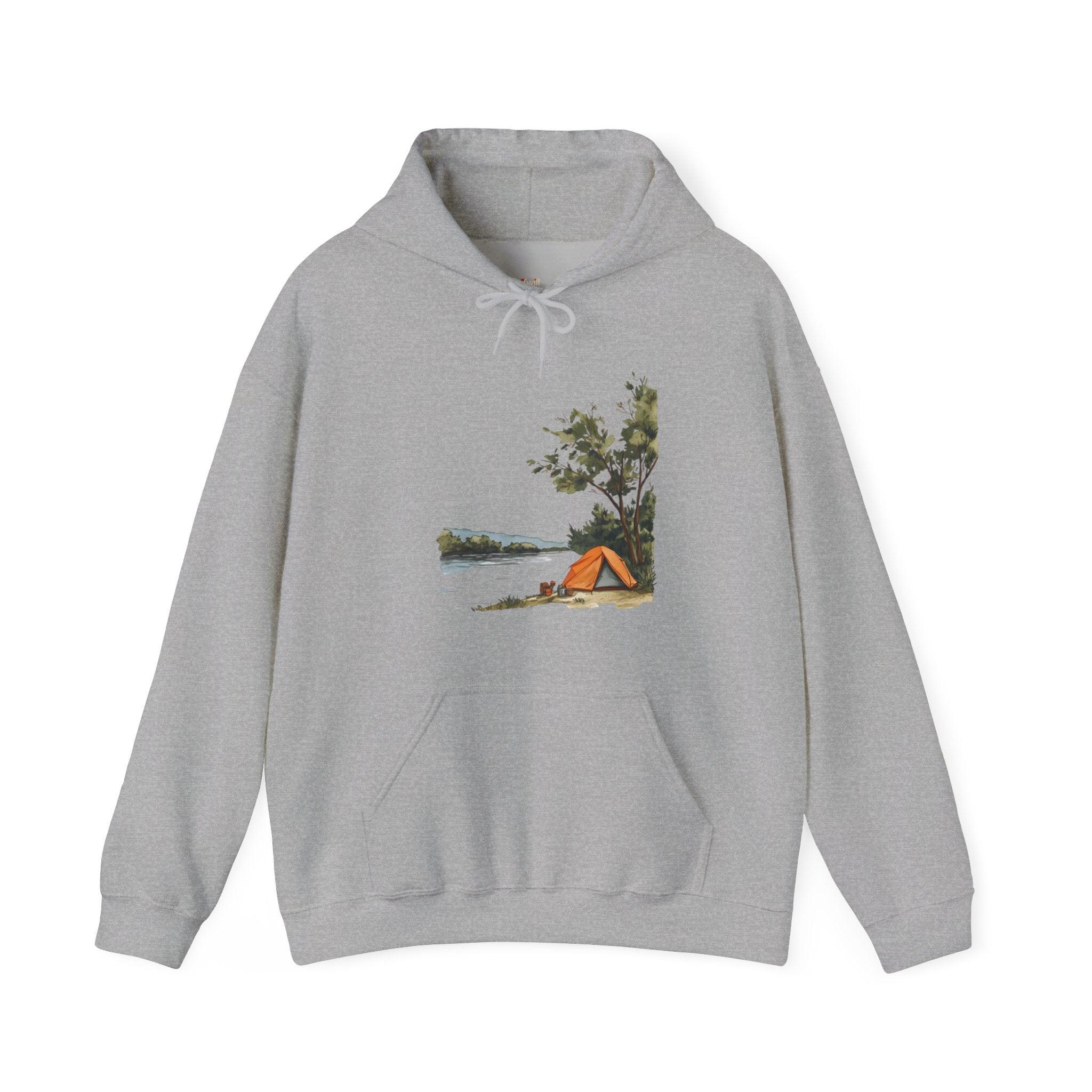 Summer Camp Riverside Retreat Hoodie | Sport Grey Twill Tees